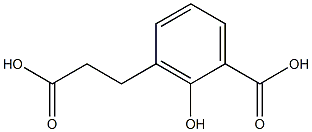 3-(2-carboxyethyl)-2-hydroxybenzoic acid Struktur