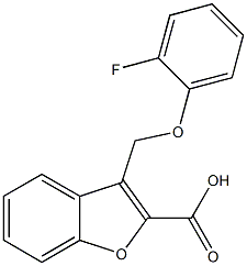 3-(2-fluorophenoxymethyl)-1-benzofuran-2-carboxylic acid Struktur