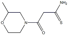 3-(2-methylmorpholin-4-yl)-3-oxopropanethioamide Struktur