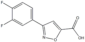 3-(3,4-difluorophenyl)-1,2-oxazole-5-carboxylic acid Struktur