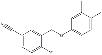 3-(3,4-dimethylphenoxymethyl)-4-fluorobenzonitrile Struktur