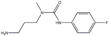 3-(3-aminopropyl)-1-(4-fluorophenyl)-3-methylurea Struktur