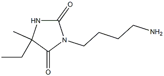 3-(4-aminobutyl)-5-ethyl-5-methylimidazolidine-2,4-dione Struktur