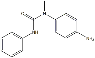 3-(4-aminophenyl)-3-methyl-1-phenylurea Struktur