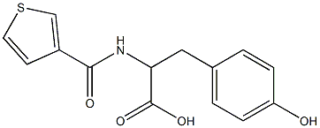 3-(4-hydroxyphenyl)-2-[(thien-3-ylcarbonyl)amino]propanoic acid Struktur