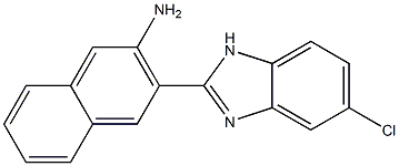 3-(5-chloro-1H-1,3-benzodiazol-2-yl)naphthalen-2-amine Struktur