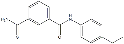 3-(aminocarbonothioyl)-N-(4-ethylphenyl)benzamide Struktur