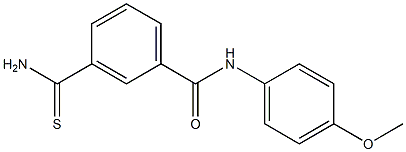 3-(aminocarbonothioyl)-N-(4-methoxyphenyl)benzamide Struktur