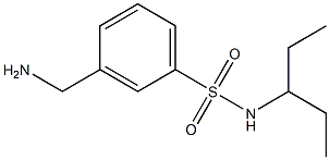 3-(aminomethyl)-N-(1-ethylpropyl)benzenesulfonamide Struktur