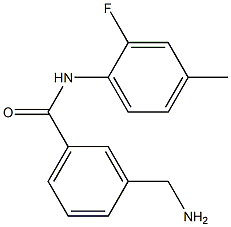 3-(aminomethyl)-N-(2-fluoro-4-methylphenyl)benzamide Struktur