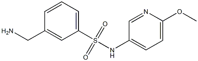 3-(aminomethyl)-N-(6-methoxypyridin-3-yl)benzenesulfonamide Struktur