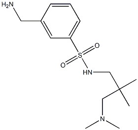 3-(aminomethyl)-N-{2-[(dimethylamino)methyl]-2-methylpropyl}benzene-1-sulfonamide Struktur