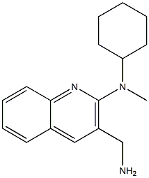 3-(aminomethyl)-N-cyclohexyl-N-methylquinolin-2-amine Struktur