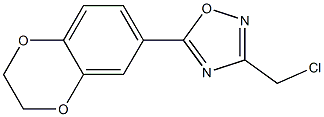 3-(chloromethyl)-5-(2,3-dihydro-1,4-benzodioxin-6-yl)-1,2,4-oxadiazole Struktur