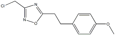 3-(chloromethyl)-5-[2-(4-methoxyphenyl)ethyl]-1,2,4-oxadiazole Struktur