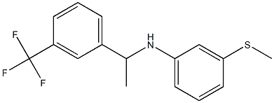 3-(methylsulfanyl)-N-{1-[3-(trifluoromethyl)phenyl]ethyl}aniline Struktur