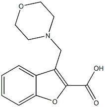 3-(morpholin-4-ylmethyl)-1-benzofuran-2-carboxylic acid Struktur