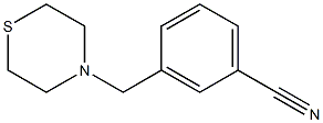 3-(thiomorpholin-4-ylmethyl)benzonitrile Struktur