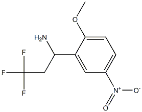 3,3,3-trifluoro-1-(2-methoxy-5-nitrophenyl)propan-1-amine Struktur