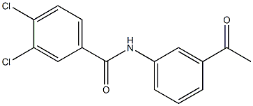 3,4-dichloro-N-(3-acetylphenyl)benzamide Struktur