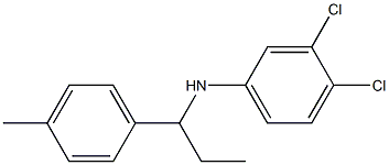 3,4-dichloro-N-[1-(4-methylphenyl)propyl]aniline Struktur