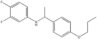 3,4-difluoro-N-[1-(4-propoxyphenyl)ethyl]aniline Struktur