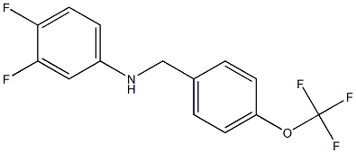 3,4-difluoro-N-{[4-(trifluoromethoxy)phenyl]methyl}aniline Struktur