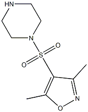 3,5-dimethyl-4-(piperazine-1-sulfonyl)-1,2-oxazole Struktur