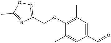 3,5-dimethyl-4-[(5-methyl-1,2,4-oxadiazol-3-yl)methoxy]benzaldehyde Struktur