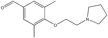 3,5-dimethyl-4-[2-(pyrrolidin-1-yl)ethoxy]benzaldehyde Struktur