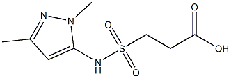 3-[(1,3-dimethyl-1H-pyrazol-5-yl)sulfamoyl]propanoic acid Struktur