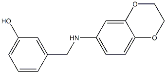 3-[(2,3-dihydro-1,4-benzodioxin-6-ylamino)methyl]phenol Struktur