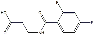 3-[(2,4-difluorophenyl)formamido]propanoic acid Struktur