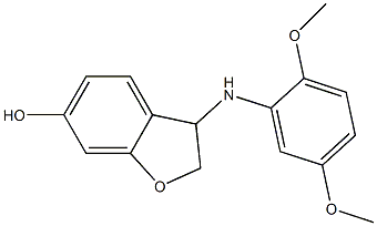 3-[(2,5-dimethoxyphenyl)amino]-2,3-dihydro-1-benzofuran-6-ol Struktur