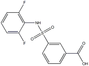 3-[(2,6-difluorophenyl)sulfamoyl]benzoic acid Struktur