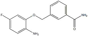 3-[(2-amino-5-fluorophenoxy)methyl]benzamide Struktur