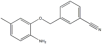 3-[(2-amino-5-methylphenoxy)methyl]benzonitrile Struktur