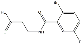 3-[(2-bromo-5-fluorobenzoyl)amino]propanoic acid Struktur