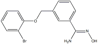 3-[(2-bromophenoxy)methyl]-N'-hydroxybenzenecarboximidamide Struktur