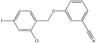 3-[(2-chloro-4-fluorophenyl)methoxy]benzonitrile Struktur