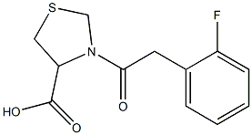 3-[(2-fluorophenyl)acetyl]-1,3-thiazolidine-4-carboxylic acid Struktur