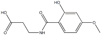 3-[(2-hydroxy-4-methoxybenzoyl)amino]propanoic acid Struktur