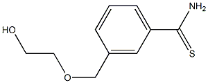 3-[(2-hydroxyethoxy)methyl]benzene-1-carbothioamide Struktur