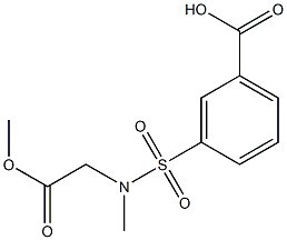 3-[(2-methoxy-2-oxoethyl)(methyl)sulfamoyl]benzoic acid Struktur