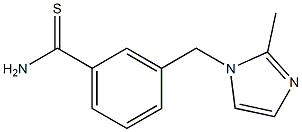 3-[(2-methyl-1H-imidazol-1-yl)methyl]benzenecarbothioamide Struktur