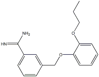 3-[(2-propoxyphenoxy)methyl]benzenecarboximidamide Struktur