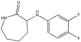 3-[(3,4-difluorophenyl)amino]azepan-2-one Struktur