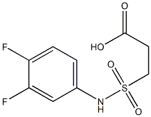 3-[(3,4-difluorophenyl)sulfamoyl]propanoic acid Struktur