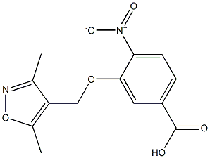 3-[(3,5-dimethylisoxazol-4-yl)methoxy]-4-nitrobenzoic acid Struktur