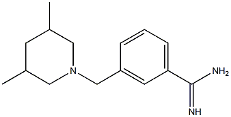 3-[(3,5-dimethylpiperidin-1-yl)methyl]benzenecarboximidamide Struktur